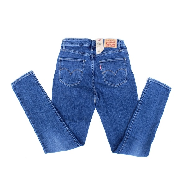 Levi's 721 High-Rise Skinny Denim Blue Jeans - Picture 6 of 8